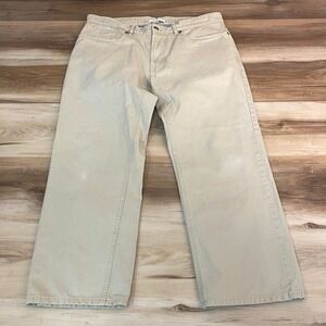 Peter Millar Pants Mens 34x27 Khaki Pima Cotton 5 Pocket Straight Leg